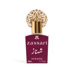 نمای جانبی عطر شهناز ضاصاری با رایحه میوه‌ای، گل‌فام و چوبی