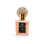 نمای جانبی عطر افرا ضاصاری با رایحه وانیلی، چوبی و گل‌فام